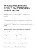 RIO SALADO BIO 201 ANATOMY AND PHYSIOLOGY FINAL PRACTICE PAPER 2026 COMPLETE SOLUTIONS