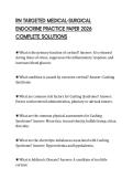 RN TARGETED MEDICAL-SURGICAL ENDOCRINE PRACTICE PAPER 2026 COMPLETE SOLUTIONS