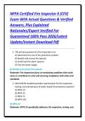 NFPA Certified Fire Inspector II &lpar;CFII&rpar; Exam With Actual Questions & Verified Answers&comma; Plus Explained Rationales&sol;Expert Verified For Guaranteed 100&percnt; Pass 2026&sol;Latest Update&sol;Instant Download Pdf