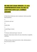 RN HESI EXIT EXAM VERSION 1 V1 2026 COMPREHENSIVE EXAM SOLVED 160 QUESTIONS WITH 100&percnt; CORRECT ANSWERS