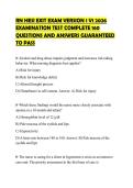 RN HESI EXIT EXAM VERSION 1 V1 2026 EXAMINATION TEST COMPLETE 160 QUESTIONS AND ANSWERS GUARANTEED TO PASS