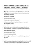 RN HESI PHARMACOLOGY EXAM 2026 FULL PREPARATION WITH CORRECT ANSWERS