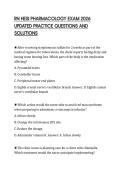 RN HESI PHARMACOLOGY EXAM 2026 UPDATED PRACTICE QUESTIONS AND SOLUTIONS