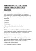 RN HESI PHARMACOLOGY EXAM 2026 VERIFIED QUESTIONS AND DETAILED SOLUTIONS
