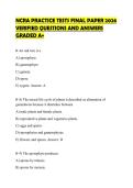 NCRA PRACTICE TESTS FINAL PAPER 2026 VERIFIED QUESTIONS AND ANSWERS GRADED A&plus;