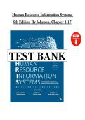 Human Resource Information Systems 6th Edition Test Bank 2026 &ndash; PDF &ndash; Johnson