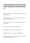 NCSSM PLACEMENT EXAM Q&A 2026 STUDY GUIDE QUESTIONS WITH ANSWERS GRADED A&plus;