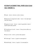 NCSSM PLACEMENT FINAL PAPER 2026 EXAM Q&A GRADED A&plus;