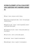 NCSSM PLACEMENT ACTUAL EXAM SCRIPT 2026 QUESTIONS WITH ANSWERS GRADED A