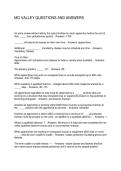 MO VALLEY QUESTIONS AND ANSWERS