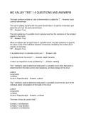 MO VALLEY TEST 1-5 QUESTIONS AND ANSWERS