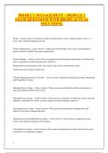 PROJECT MANAGEMENT - MODULE 1 EXAM QUESTIONS WITH RIGHT ACTUAL SOLUTIONS&period;