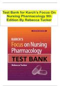 TEST BANK - FOCUS ON  NURSING  PHARMACOLOGY 9TH  EDITION BY AMY  KARCH CHAPTER 1-59 &vert;  COMPLETE GUIDE 2026