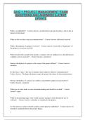 QUIZ 1 PROJECT MANAGEMENT EXAM QUESTIONS AND ANSWERS &vert;LATEST UPDATE