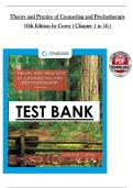 Theory & Practice of Counseling and Psychotherapy 10th Edition Test Bank 2026 &ndash; PDF &ndash; Corey
