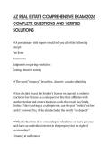 AZ REAL ESTATE COMPREHENSIVE EXAM 2026 COMPLETE QUESTIONS AND VERIFIED SOLUTIONS