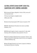 AZ REAL ESTATE EXAM SCRIPT 2026 FULL QUESTIONS WITH VERIFIED ANSWERS