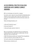AZ-204 RENEWAL PRACTICE EXAM 2025 QUESTIONS WITH VERIFIED CORRECT ANSWERS