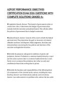 AZPOST PERFORMANCE OBJECTIVES CERTIFICATION EXAM 2026 QUESTIONS WITH COMPLETE SOLUTIONS GRADED A&plus;