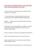 WGU EXAM 1 PATHOPHYSIOLOGY 190 QUESTIONS WITH VERIFIED ANSWERS 2025&sol;2026&comma;100&percnt;CORRECT