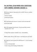 BA 342 FINAL EXAM PAPER 2026 QUESTIONS WITH VERIFIED ANSWERS GRADED A&plus;