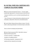 BA 342 FINAL PAPER 2026 QUESTIONS WITH COMPLETE SOLUTIONS VERIFIED