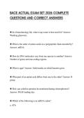 BACE ACTUAL EXAM SET 2026 COMPLETE QUESTIONS AND CORRECT ANSWERS