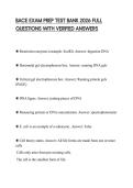 BACE EXAM PREP TEST BANK 2026 FULL QUESTIONS WITH VERIFIED ANSWERS