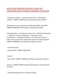 WGU D236 PATHOPHYSIOLOGY EXAM 191 QUESTIONS WITH VERIFIED ANSWERS 2025&sol;2026&comma;100&percnt;CORRECT