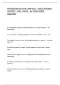 ENGINEERING GRAPHICS MIDTERM &vert; QUESTIONS AND ANSWERS &vert; 2026 UPDATE &vert; WITH COMPLETE SOLUTION