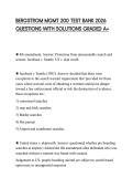 BERGSTROM MGMT 200 TEST BANK 2026 QUESTIONS WITH SOLUTIONS GRADED A&plus;