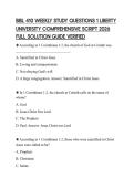 BIBL 410 WEEKLY STUDY QUESTIONS 1 LIBERTY UNIVERSITY COMPREHENSIVE SCRIPT 2026 FULL SOLUTION GUIDE VERIFIED