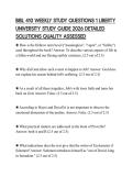 BIBL 410 WEEKLY STUDY QUESTIONS 1 LIBERTY UNIVERSITY STUDY GUIDE 2026 DETAILED SOLUTIONS QUALITY ASSESSED
