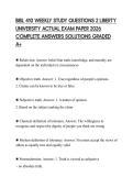 BIBL 410 WEEKLY STUDY QUESTIONS 2 LIBERTY UNIVERSITY ACTUAL EXAM PAPER 2026 COMPLETE ANSWERS SOLUTIONS GRADED A&plus;