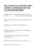 BIBL 410 WEEKLY STUDY QUESTIONS 2 LIBERTY UNIVERSITY COMPREHENSIVE SCRIPT 2026 FULL SOLUTION GUIDE VERIFIED
