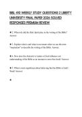 BIBL 410 WEEKLY STUDY QUESTIONS 2 LIBERTY UNIVERSITY FINAL PAPER 2026 SOLVED RESPONSES PREMIUM REVIEW