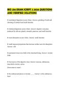 BIO 256 EXAM SCRIPT 3 2026 QUESTIONS AND VERIFIED SOLUTIONS