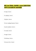BIO 256 FINAL PAPER 3 2026 QUESTIONS WITH ACCURATE ANSWERS