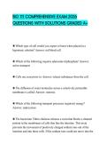 BIO 111 COMPREHENSIVE EXAM 2026 QUESTIONS WITH SOLUTIONS GRADED A&plus;