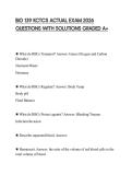 BIO 139 KCTCS ACTUAL EXAM 2026 QUESTIONS WITH SOLUTIONS GRADED A&plus;