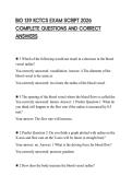 BIO 139 KCTCS EXAM SCRIPT 2026 COMPLETE QUESTIONS AND CORRECT ANSWERS