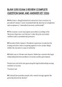 BLAW 3310 EXAM 3 REVIEW COMPLETE QUESTION BANK AND ANSWER KEY 2026