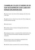 CHAMBERLAIN COLLEGE OF NURSING NR 509 SOAP NOTE RESPIRATORY STUDY GUIDE WITH DETAILED EXPLANATIONS 2026