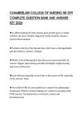 CHAMBERLAIN COLLEGE OF NURSING NR 599 COMPLETE QUESTION BANK AND ANSWER KEY 2026