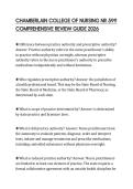 CHAMBERLAIN COLLEGE OF NURSING NR 599 COMPREHENSIVE REVIEW GUIDE 2026