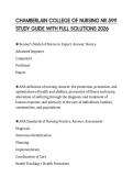 CHAMBERLAIN COLLEGE OF NURSING NR 599 STUDY GUIDE WITH FULL SOLUTIONS 2026