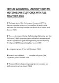 DEFENSE ACQUISITION UNIVERSITY CON 170 MIDTERM EXAM STUDY GUIDE WITH FULL SOLUTIONS 2026