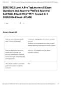 SERE 100&period;2 Level A Pre Test Answers &vert;&vert; Exam Questions and Answers &lpar;Verified Answers&rpar; &vert;&vert;ACTUAL EXAM 2026 TEST&excl;&excl; Graded A&plus; &vert; 2025&vert;2026 EXAM UPDATE