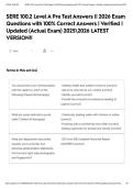SERE 100&period;2 Level A Pre Test Answers &lowbar;&lowbar; 2026 Exam Questions with 100- Correct Answers &lowbar; Verified &lowbar; Updated &lpar;Actual Exam&rpar; 2025&lowbar;2026 LATEST VERSION&excl;&excl; 