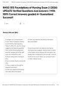 RNSG 1513 Foundations of Nursing Exam 2 &lpar;2026&rpar; UPDATE Verified Questions And Answers &vert; With 100&percnt; Correct Answers graded A&plus; Guaranteed Success&excl;&excl;